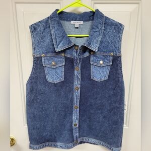 PBJ Blues Womens Wyatt West Denim Sweater Vest